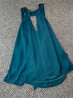 Green Halter Neck Swing shirt - Women
